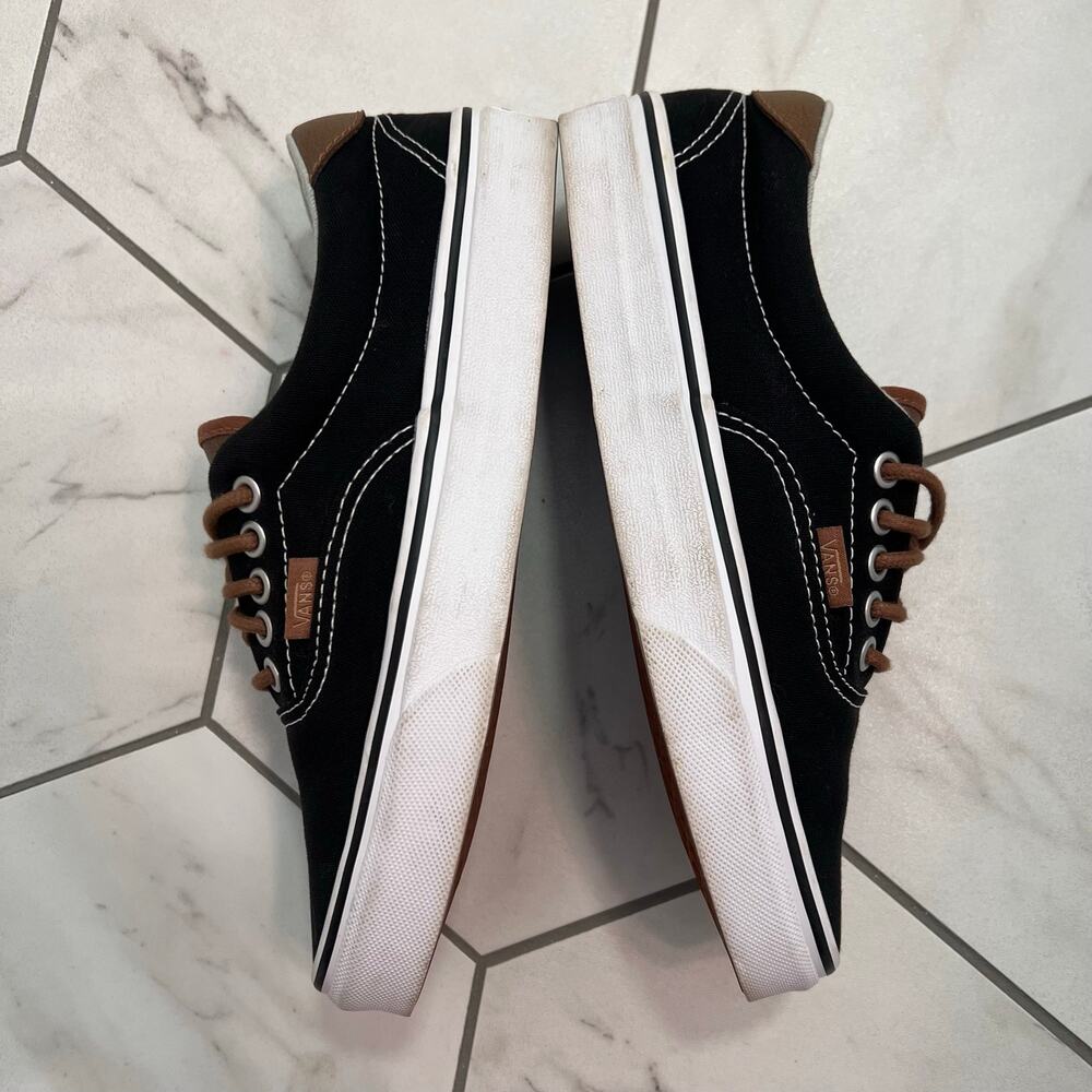 Vans Era 59 Black Canvas Leather Detail Sneaker Shoe Size 8 Women - Picture 6 of 9